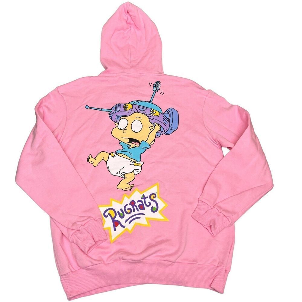 Rugrats Men's M 90’s Hoodie Retro Nickelodeon Colorful Tommy Chuckie Cartoon NEW